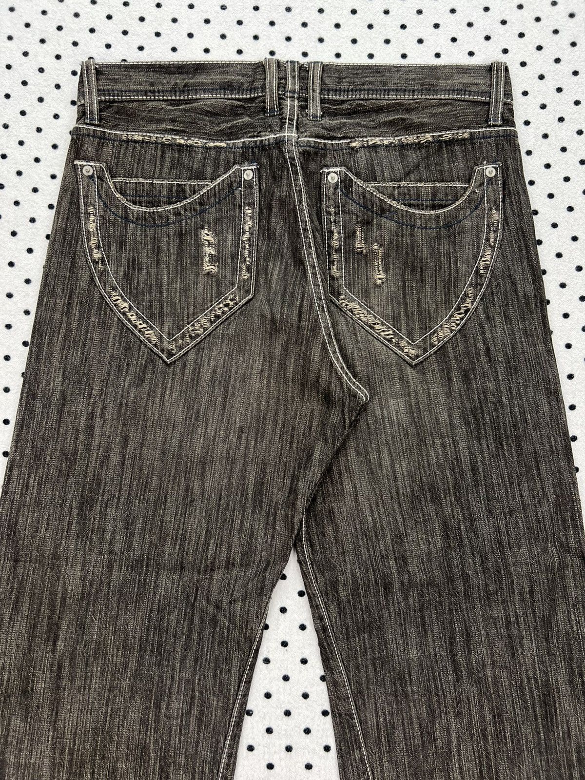 Japanese Brand Bee Bell Distressed Jeans Size US 33 - 4 Thumbnail