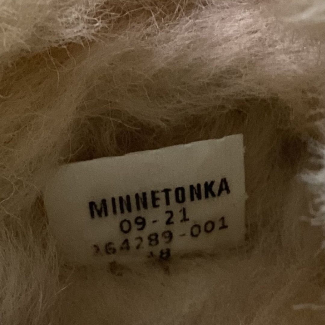 Minnetonka Minnetonka Sheepskin Mule Slippers - Tan suede leather - Wom Size US 5 / IT 35 - 6 Thumbnail