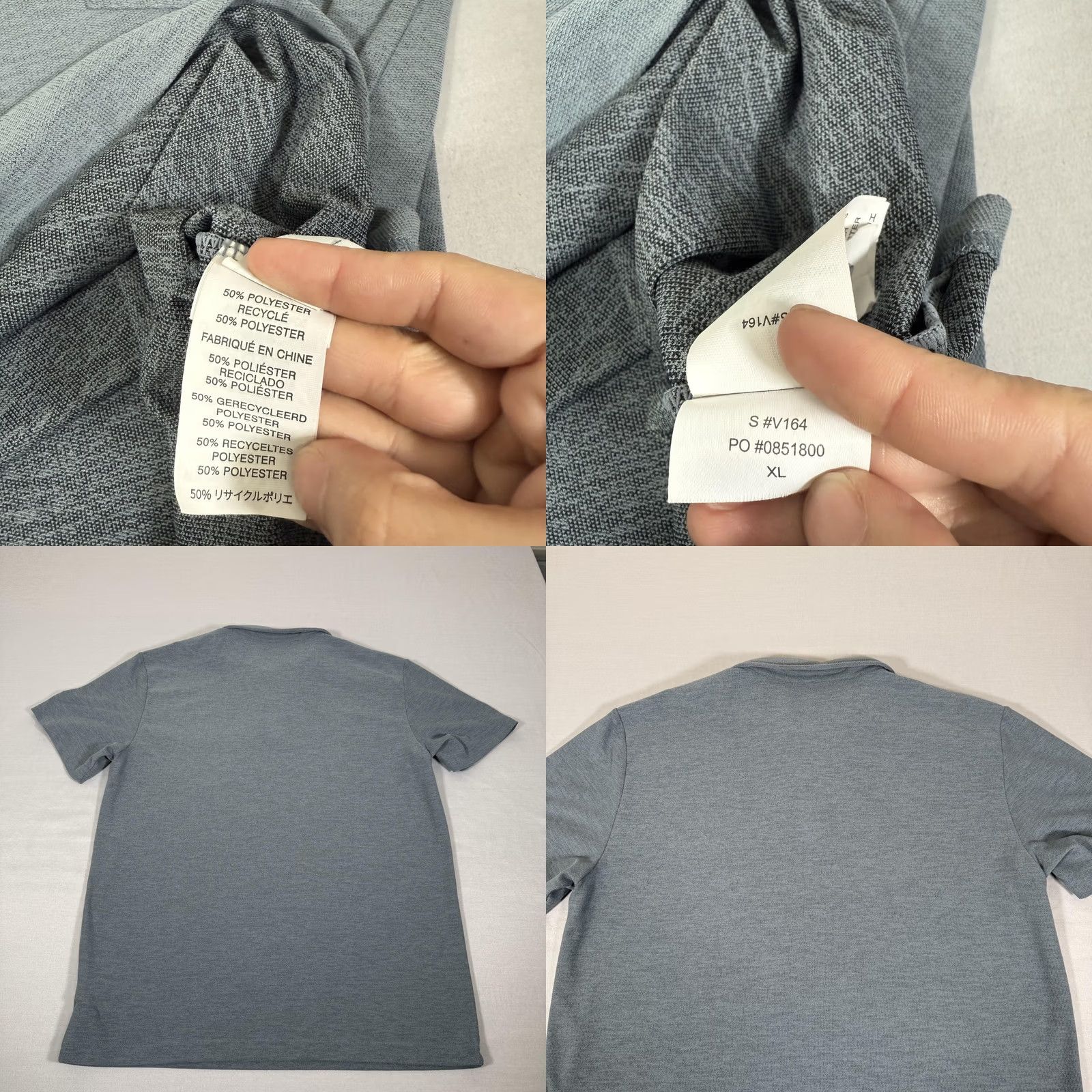 Vuori Vuori Polo Shirt Mens XL Gray Heathered Pocket Performance Jersey Golf Casual Top Size US XL / EU 56 / 4 - 8 Thumbnail