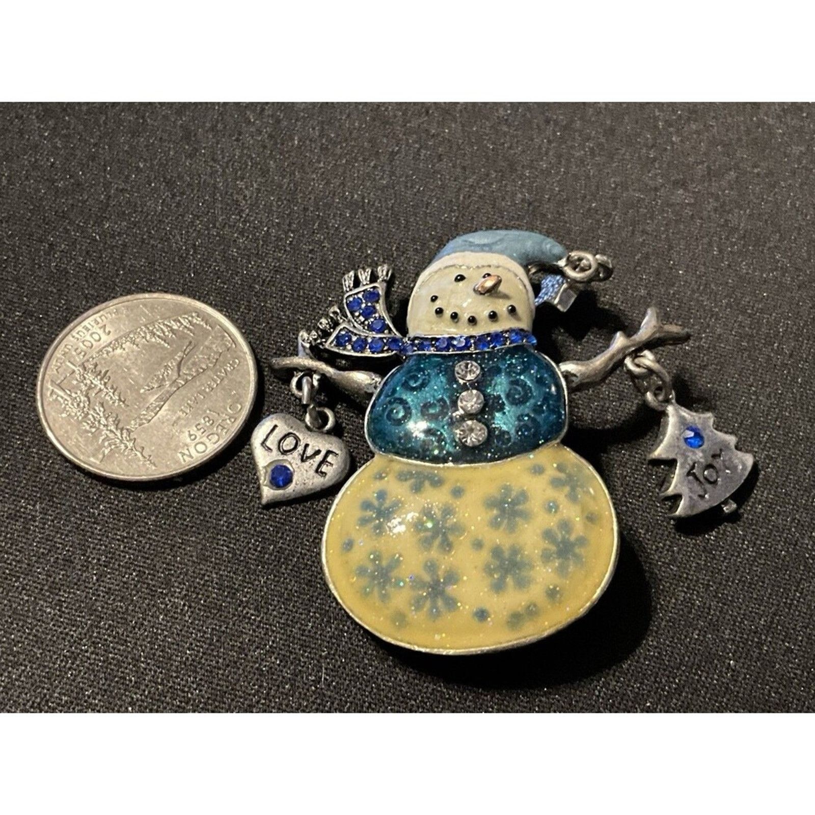 Other 3 Christmas Brooches, Snowman, Cat & Moon Size ONE SIZE - 3 Thumbnail