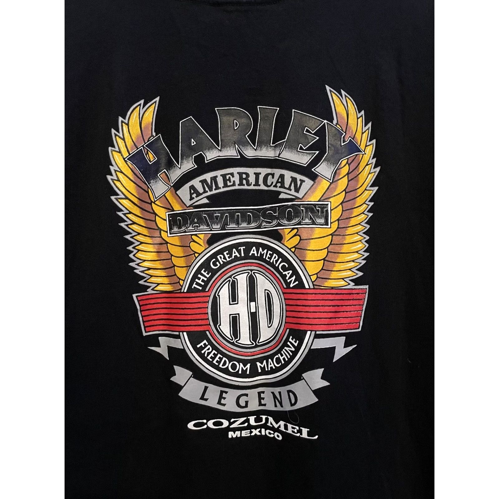 Harley Davidson Harley-Davidson T-Shirt Mens 2XL Black 90s Theme Size US XXL / EU 58 / 5 - 2 Thumbnail