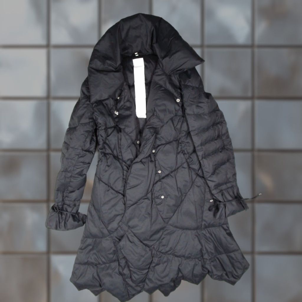Vintage CB4 Jacket Women 42 Black Down Snap Front Puffer Coat Designer Made in Romania Size M / US 6-8 / IT 42-44 - 1 Thumbnail