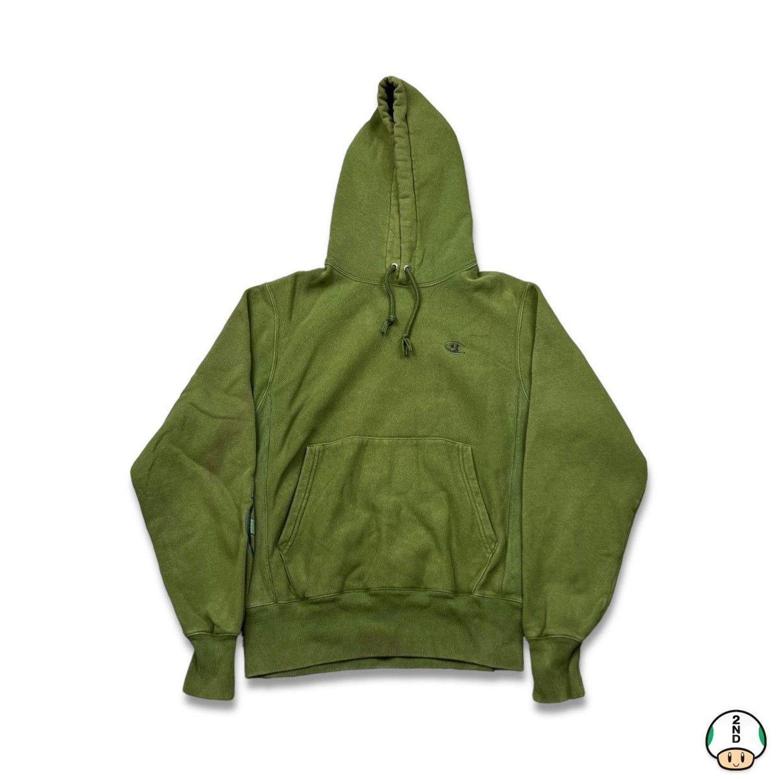 Champion × Vintage Champion Reverse Weave Hoodie Script Faded Hooded Sweatshirt Size US S / EU 44-46 / 1 - 1 Thumbnail