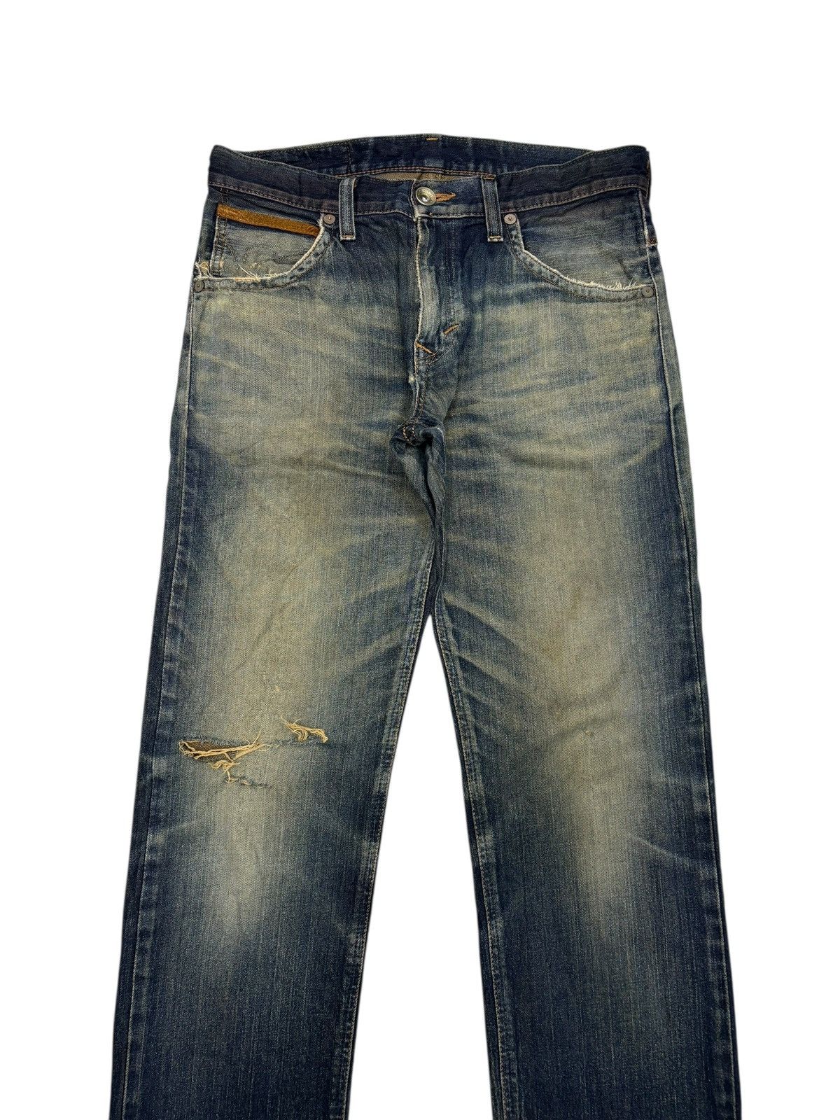 Kapital 🔥EDWIN EXCLUSIVE VINTAGE RUSTY MUD WASH DISTRESS DENIM JEAN Size US 34 / EU 50 - 3 Thumbnail