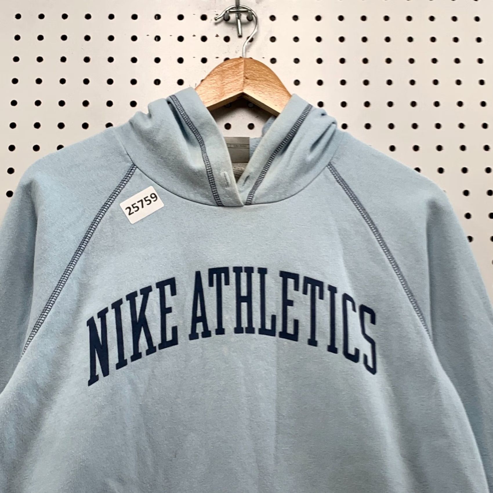 Nike VINTAGE Nike Athletics Hooded Sweatshirt Blue Women’s XL Pullover Y2K Size XL / US 12-14 / IT 48-50 - 2 Thumbnail