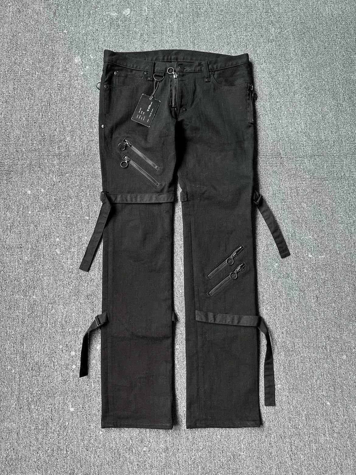 Number (N)ine Sz 3 Number Nine 06SS Noir Stripes Denim-250