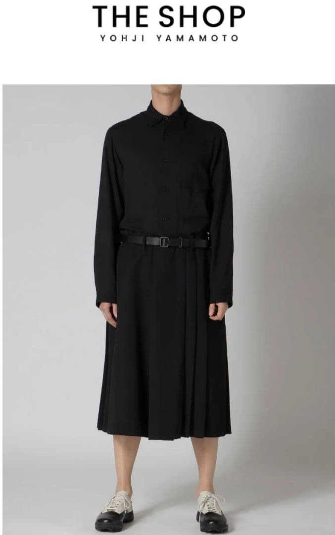 Yohji Yamamoto Yohji Yamamoto Pour Homme ARMY GABARDINE PLEATS SKIRT PANTS Size US 32 / EU 48 - 1 Thumbnail