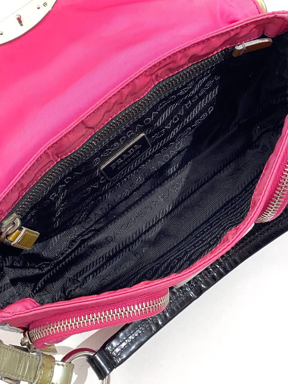 Prada Prada Rosa Pocket Space Logo Shoulder Hand Bag Vintage Y2K Size ONE SIZE - 13 Thumbnail