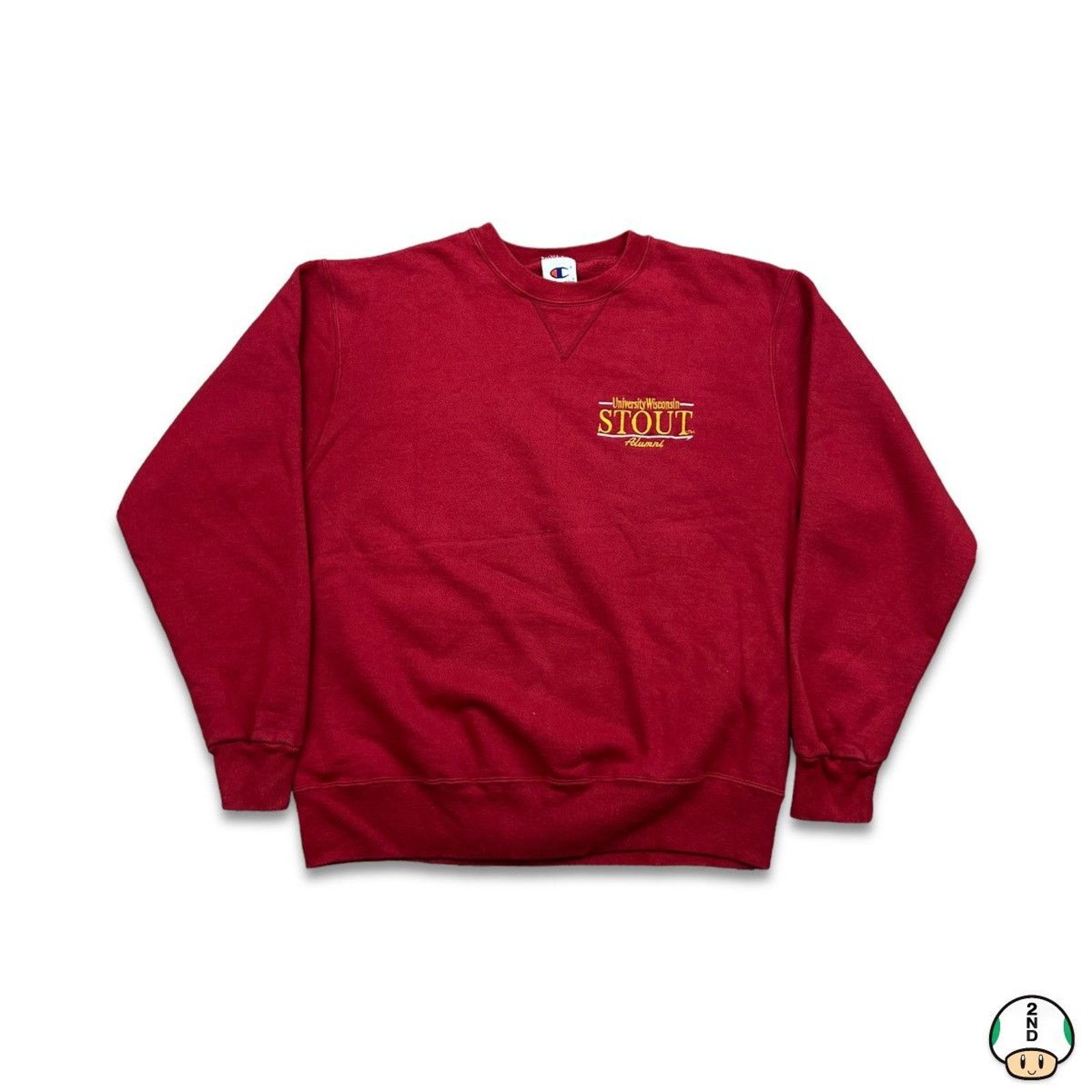 Champion × Vintage Champion University Wisconsin Stout Sweatshirt 90s Alumni Size US L / EU 52-54 / 3 - 1 Thumbnail