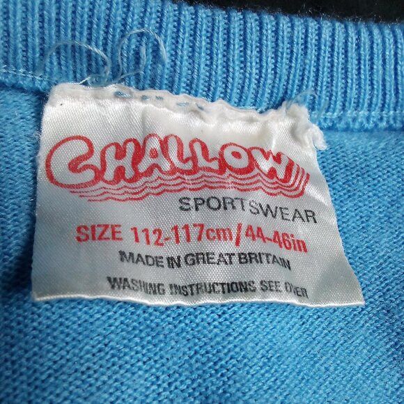 Vintage Vintage 60s Tenby United Rugby Club V-Neck Sweater Size US XL / EU 56 / 4 - 4 Thumbnail