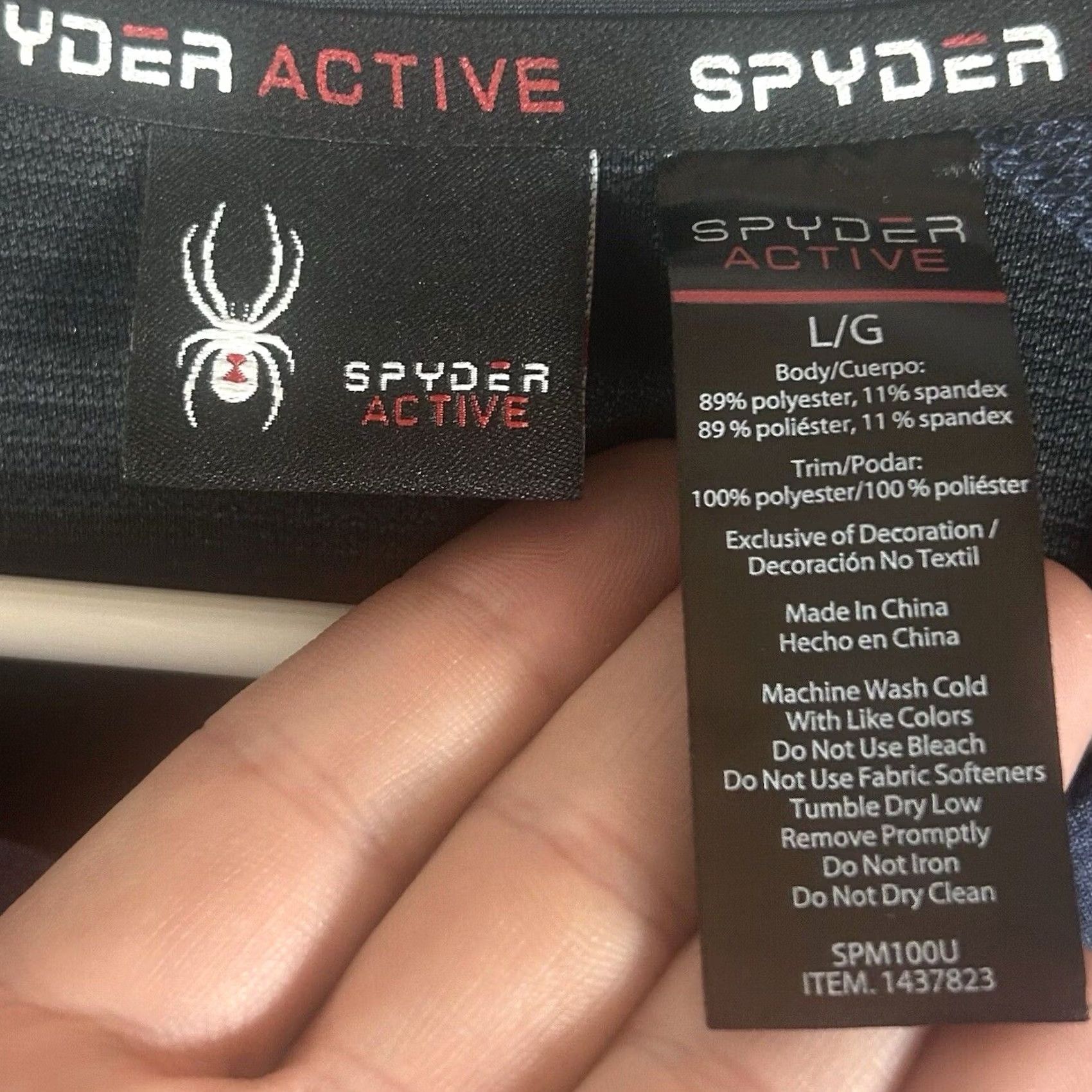 Spyder Spyder T-Shirt Men L Long Sleeve Crew Neck Blue Activewear ProWeb Microfleece Logo Size US L / EU 52-54 / 3 - 3 Thumbnail