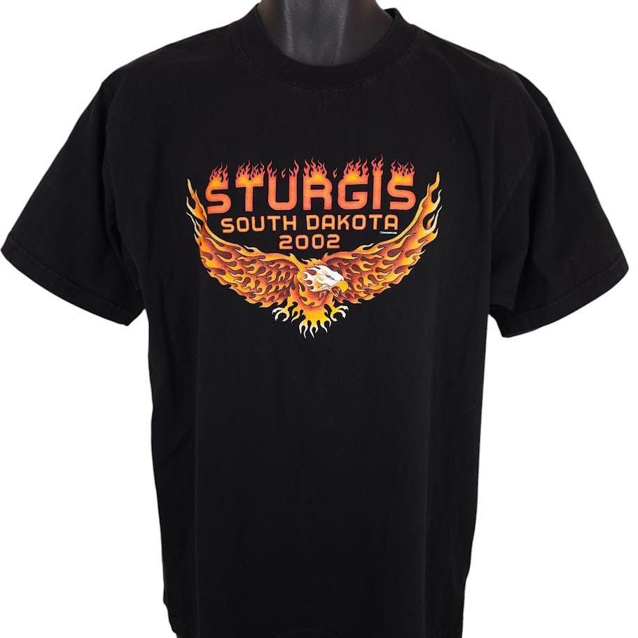 Vintage Vintage Sturgis T Shirt Mens Size Large Black Y2K 2002 Black Size US L / EU 52-54 / 3 - 2 Thumbnail