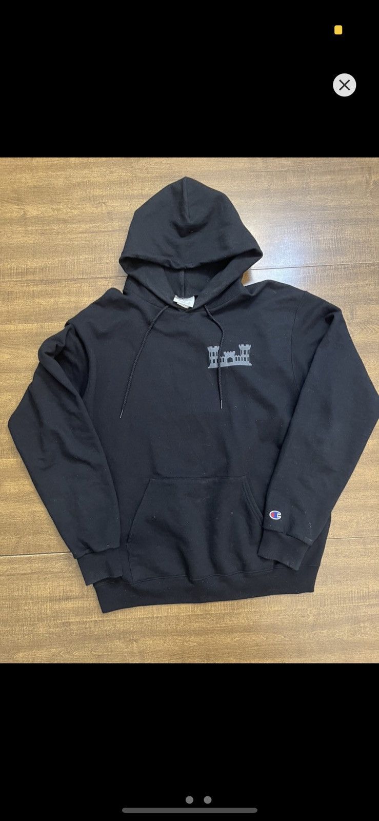 Champion Vintage Y2K Russell Athletic Black Blank hoodie L Faded Size US L / EU 52-54 / 3 - 1 Thumbnail