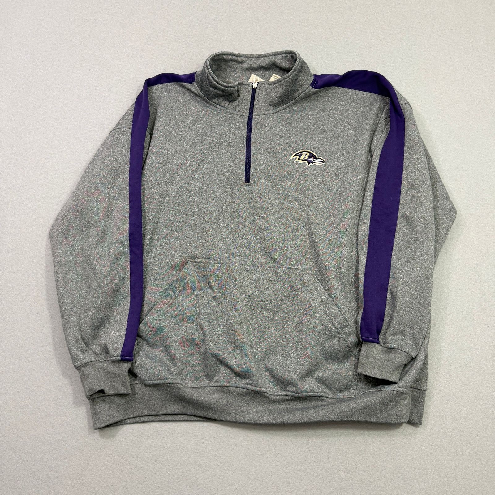 NFL Fanatics Baltimore Ravens 1/4 Zip Pullover Men's 4XL Gray Size US XXL / EU 58 / 5 - 1 Thumbnail