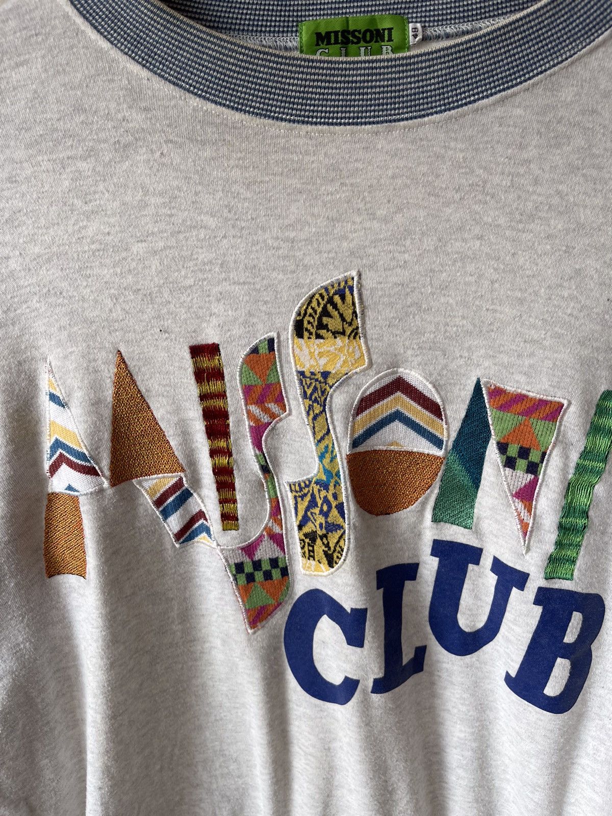 Designer × Missoni 90s Missoni Club Spellout Sweatshirt Size US L / EU 52-54 / 3 - 6 Thumbnail