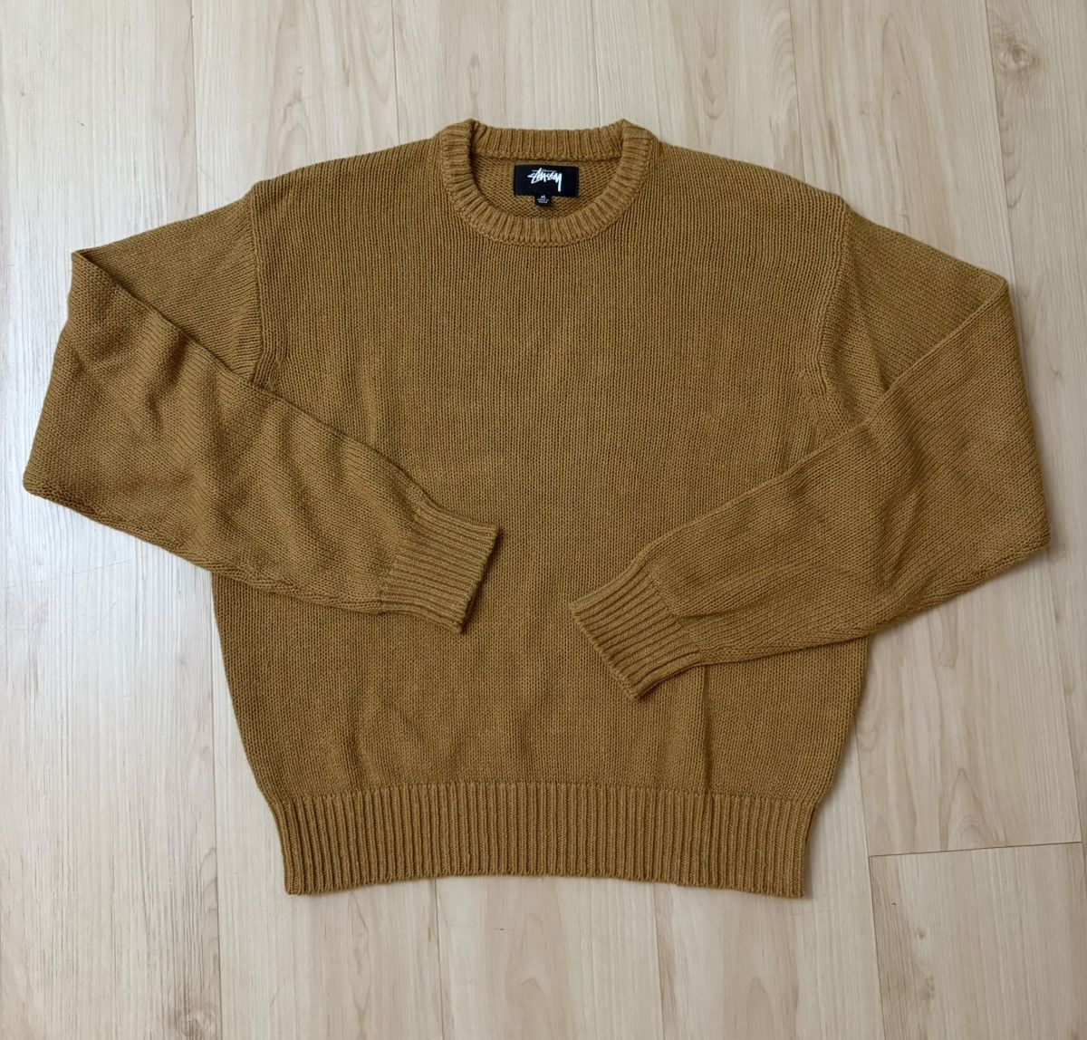 Stussy Stussy Surfman Icon Cotton Linen Crew Knitted Sweater Brown Size US M / EU 48-50 / 2 - 4 Thumbnail