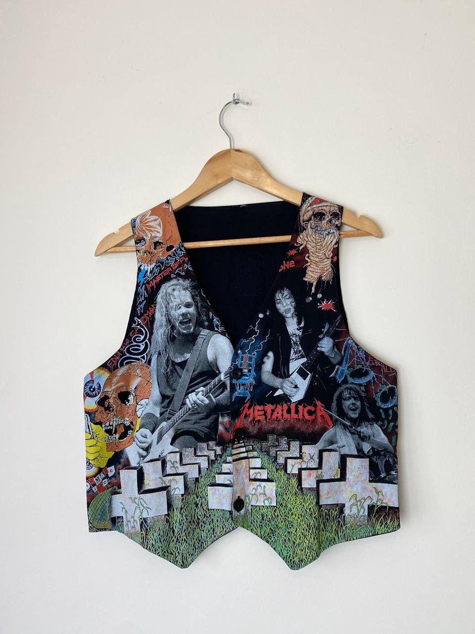 Image of Band Tees x Metallica Vintage Metallica Overprint Master Of Puppets Vest, Men's (Size Small)