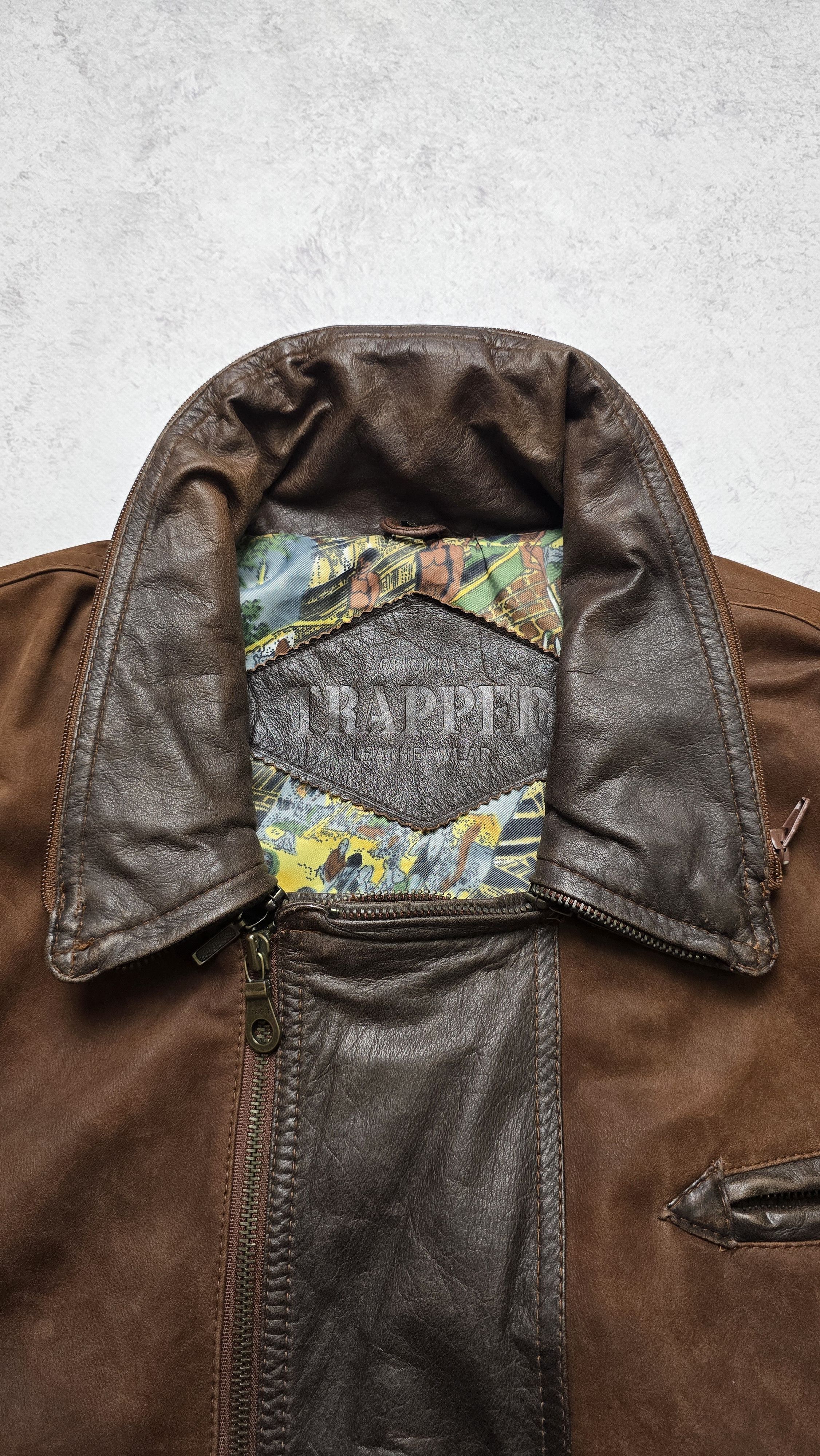 Chevignon VTG Leather Bomber Jacket Brown Bahamas Lining Aviator Heavy Size US L / EU 52-54 / 3 - 18 Thumbnail