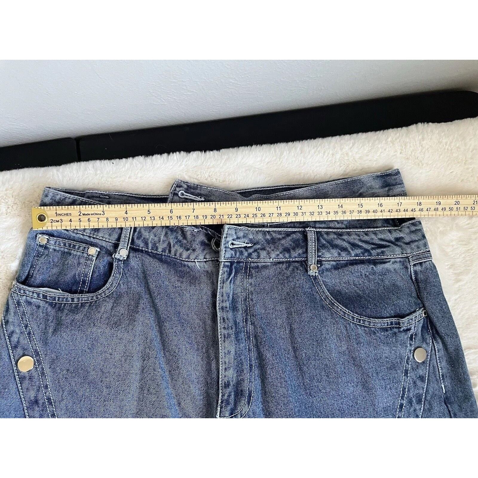 Maniere De Vior Manière de Voir Mom Jeans Womens 16 Straight Leg Nonstretch Size 38" / US 16 / IT 52 - 4 Thumbnail