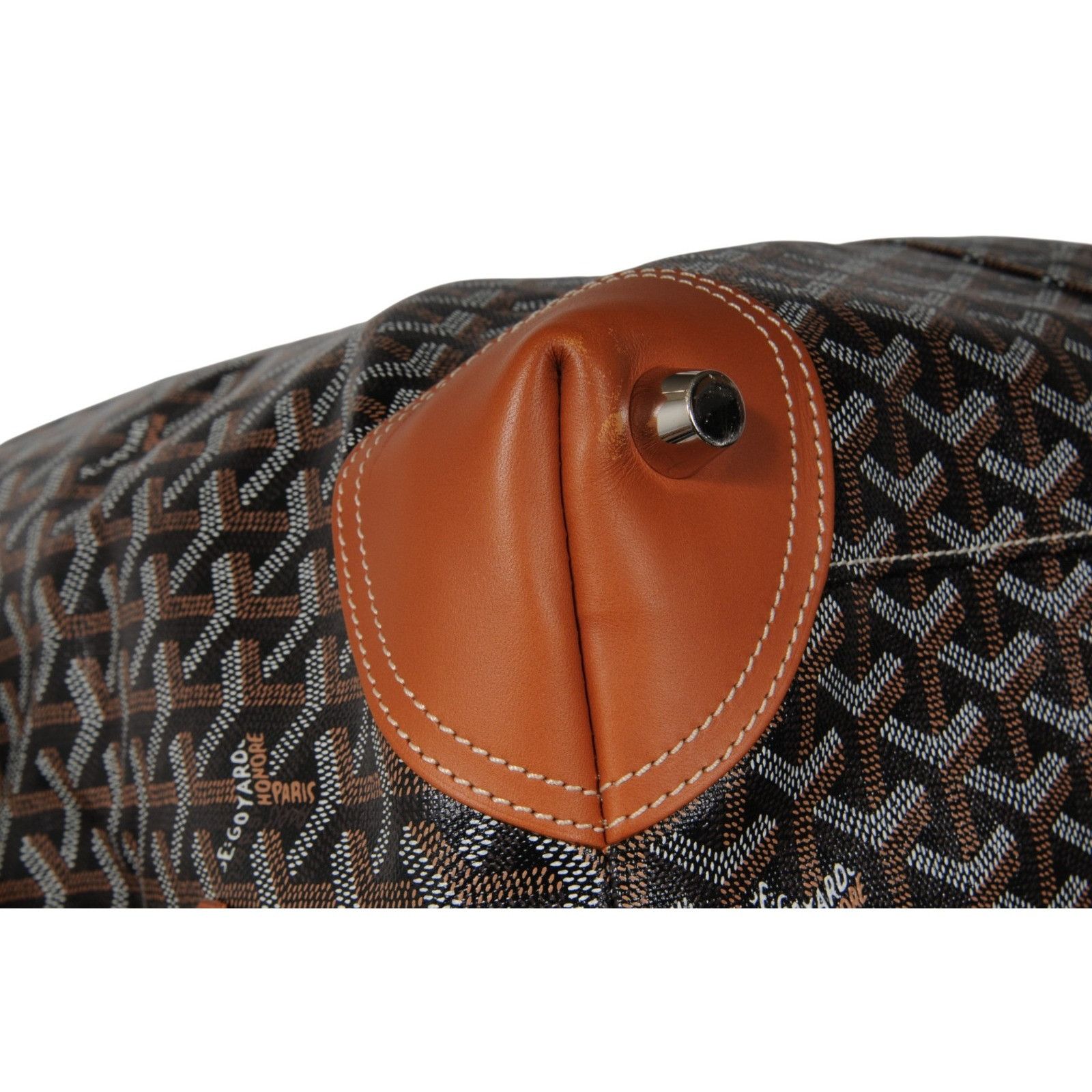 Goyard Boeing 55 Duffle Bag Brown Black Travel Carry On Week Size ONE SIZE - 13 Thumbnail