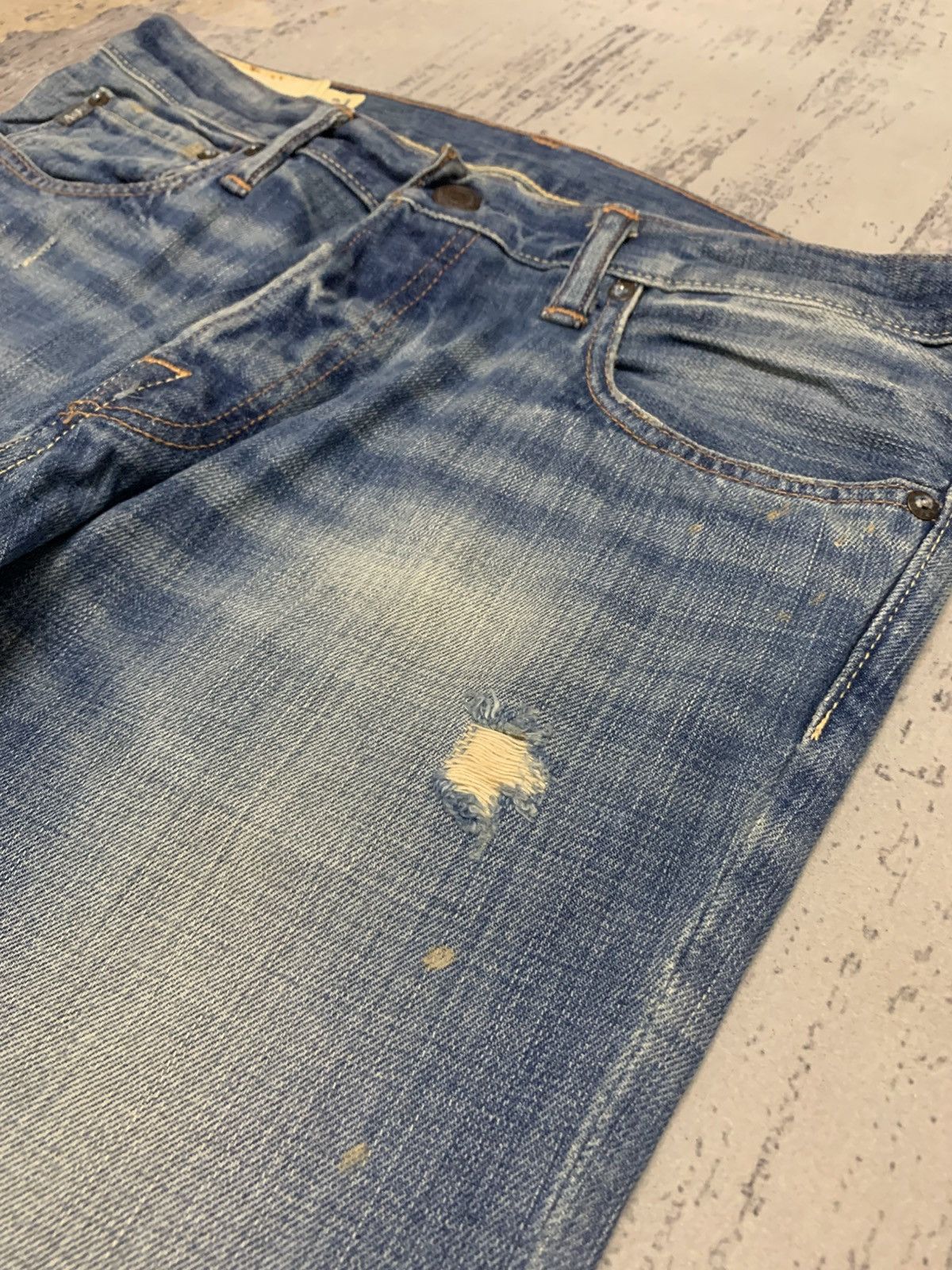 Abercrombie & Fitch Y2K Abercrombie Fitch Distressed Bootcut Flare Denim Jeans Size US 34 / EU 50 - 6 Thumbnail