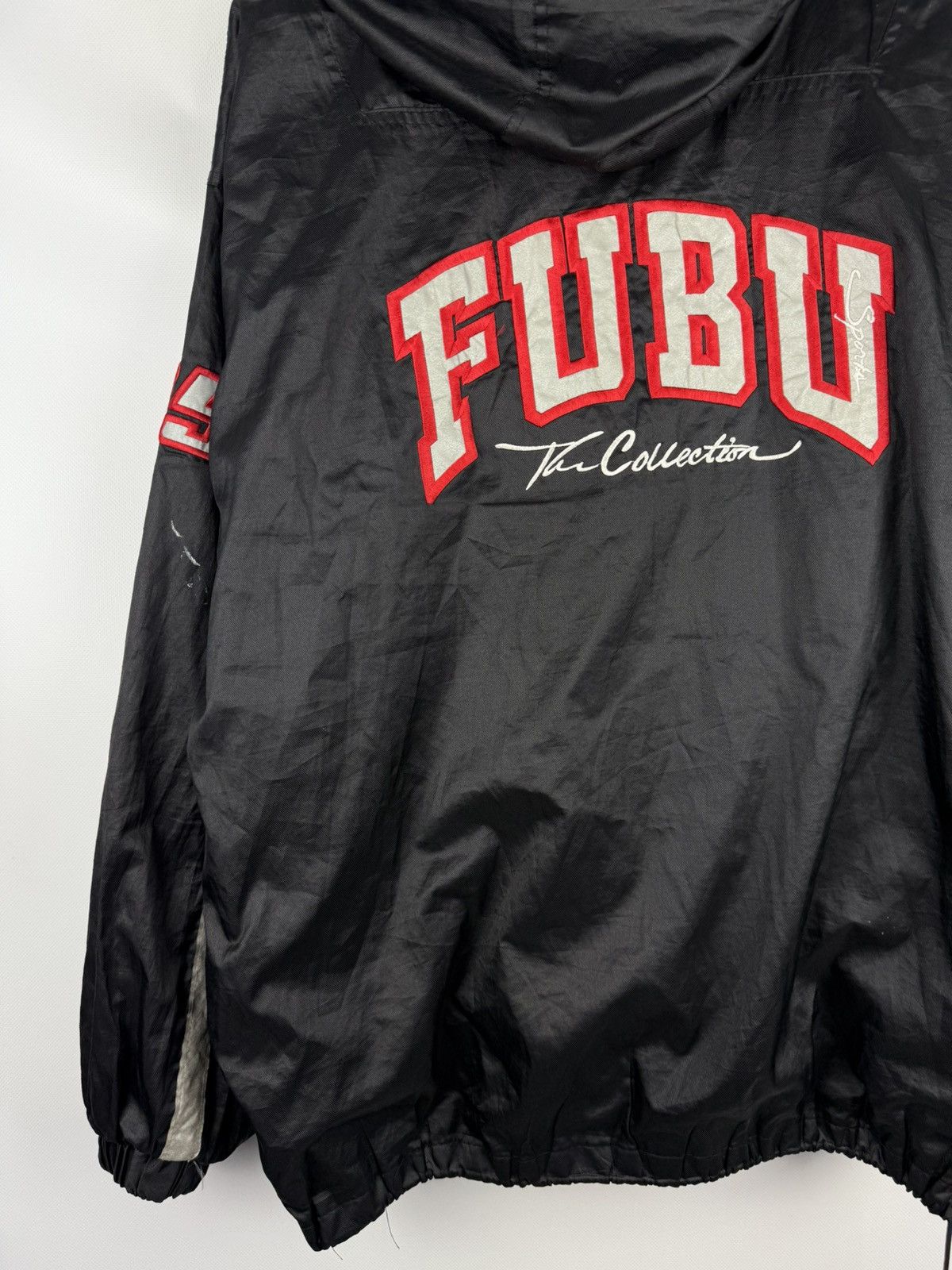 Fubu Fubu Sports Vintage Rap Big Logo Hooded Windbreaker Jacket Size US XXL / EU 58 / 5 - 17 Thumbnail