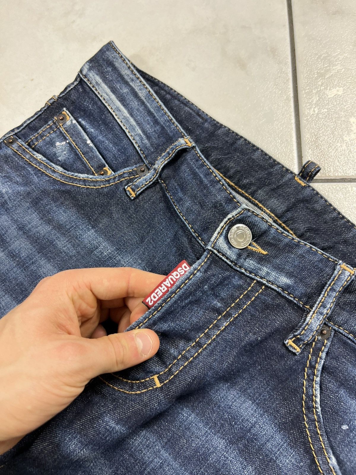 Dsquared2 Dsquared2 classic distressed painted slim denim jeans pants Size US 30 / EU 46 - 10 Thumbnail