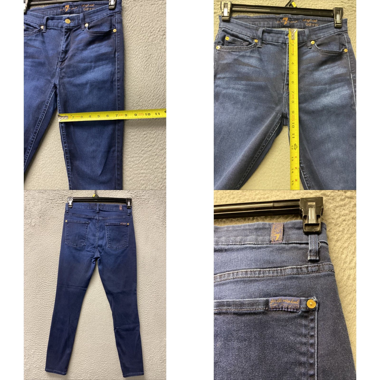 7 For All Mankind Seven for All Mankind Jeans Women’s 29x26 Blue Slim Low Rise Full Length Pockets Knit Cotton Blend Regular Size Type: Jeans Women Size 29" - 8 Thumbnail