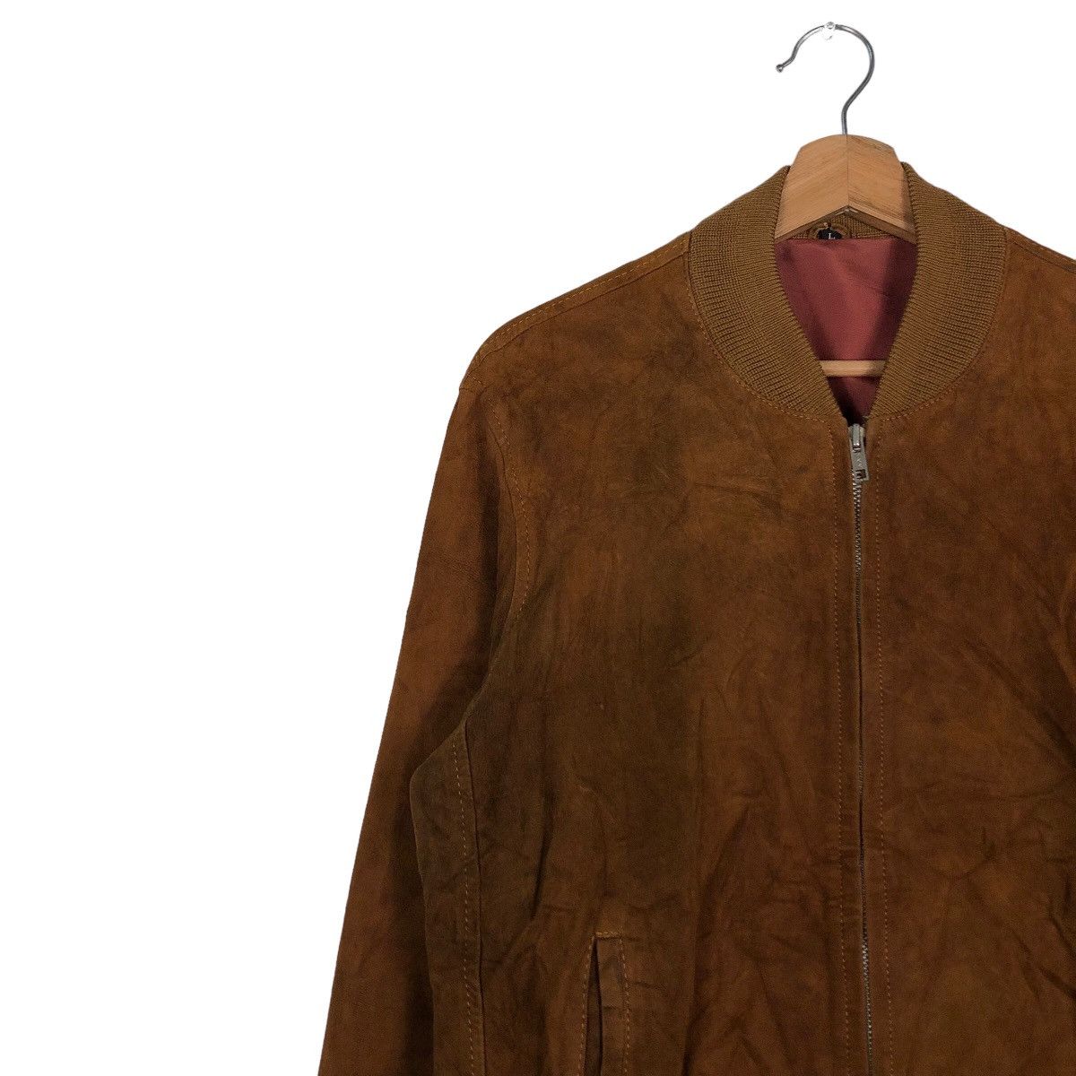 Japanese Brand 🔥Vintage Bomber Jacket Genuine Suede Leather Issey Miyake Size US L / EU 52-54 / 3 - 7 Thumbnail