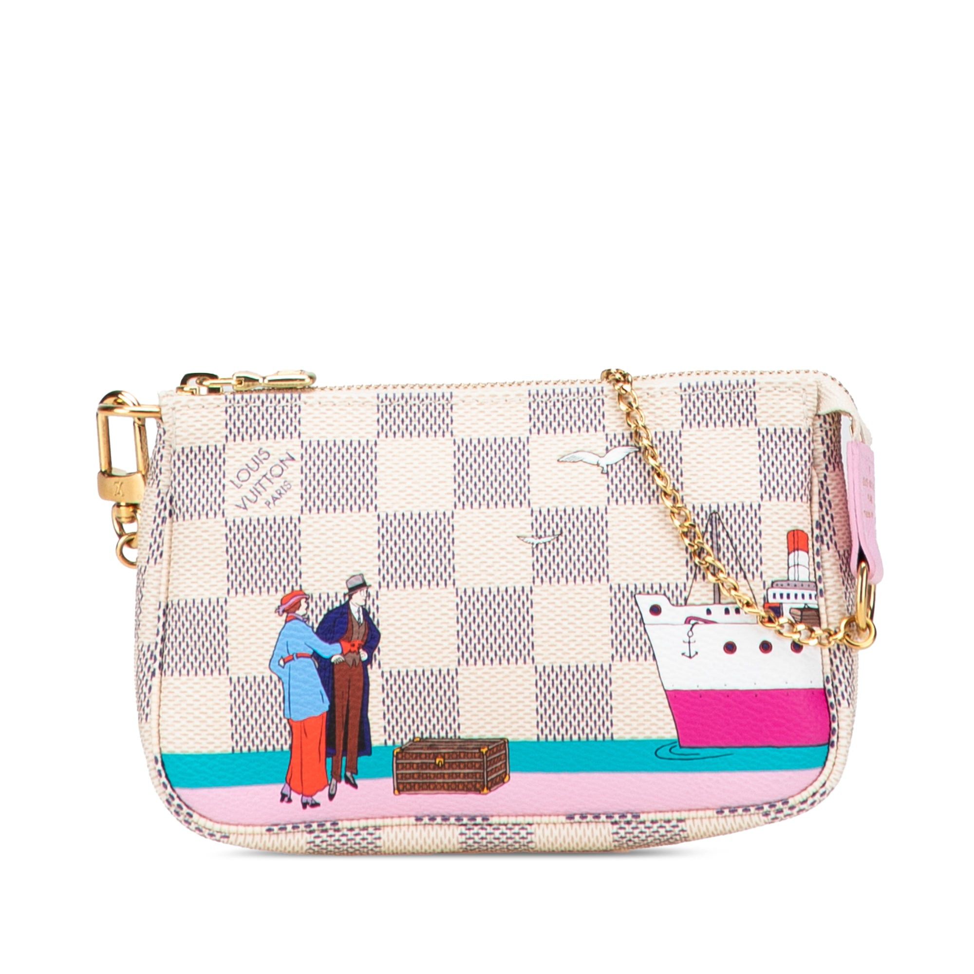 Louis Vuitton Damier Azur Illustre Transatlantic Mini Pochette Accessoires Size ONE SIZE - 1 Thumbnail