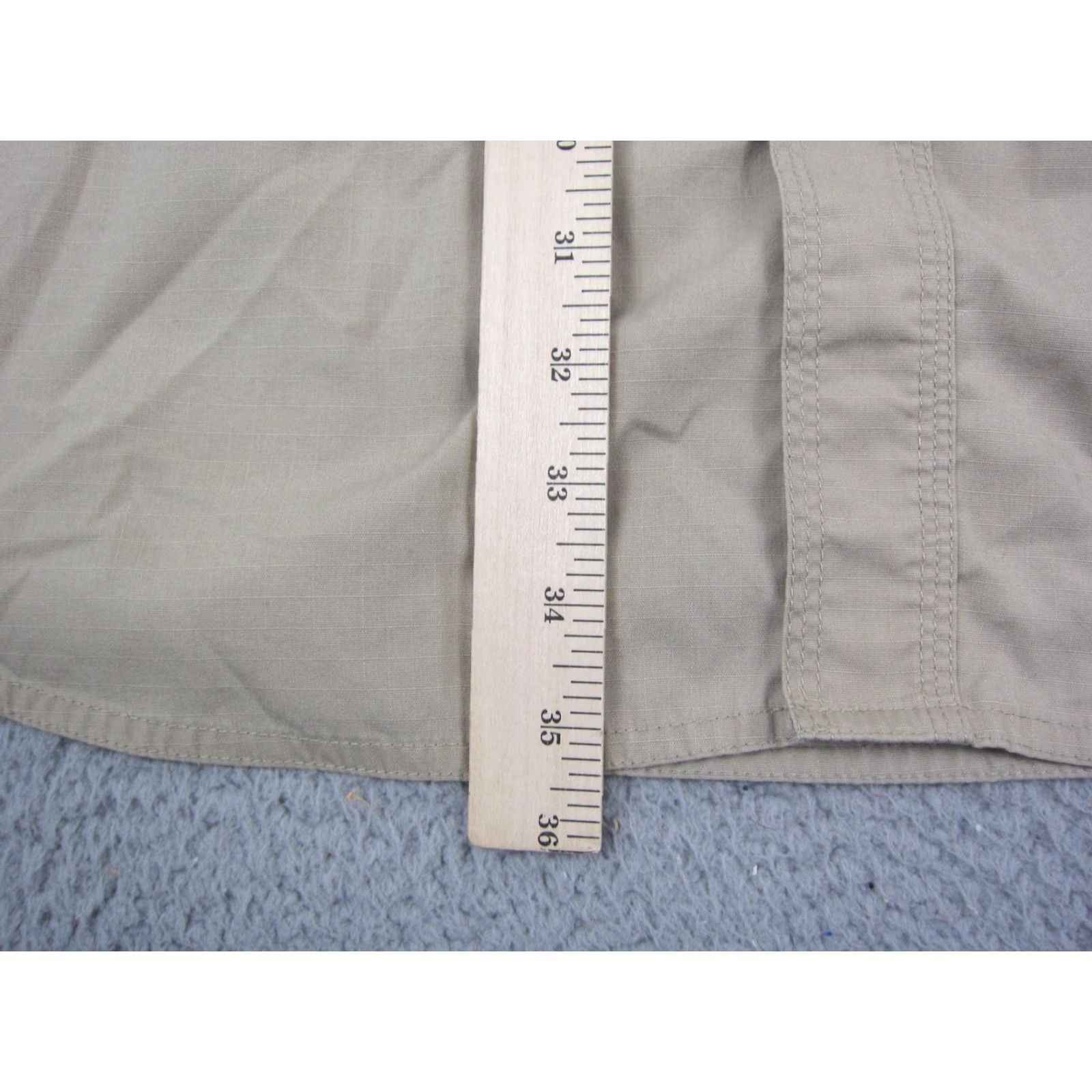 Vintage 5.11 Tactical Shirt 2XLT Beige Tan Short Sleeve Button-Up Collared Pockets Canvas Workwear 90s Mens Size US XXL / EU 58 / 5 - 7 Thumbnail