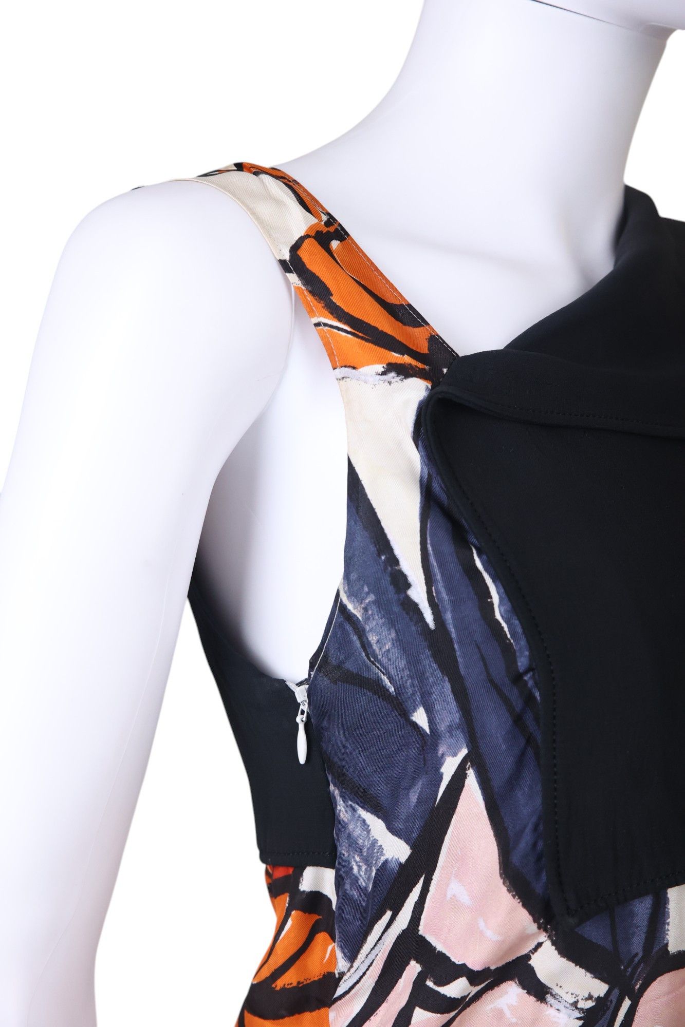 Dior × Raf Simons Resort 2015 Multicolor Floral Paint Silk Top Size S / US 4 / IT 40 - 6 Thumbnail