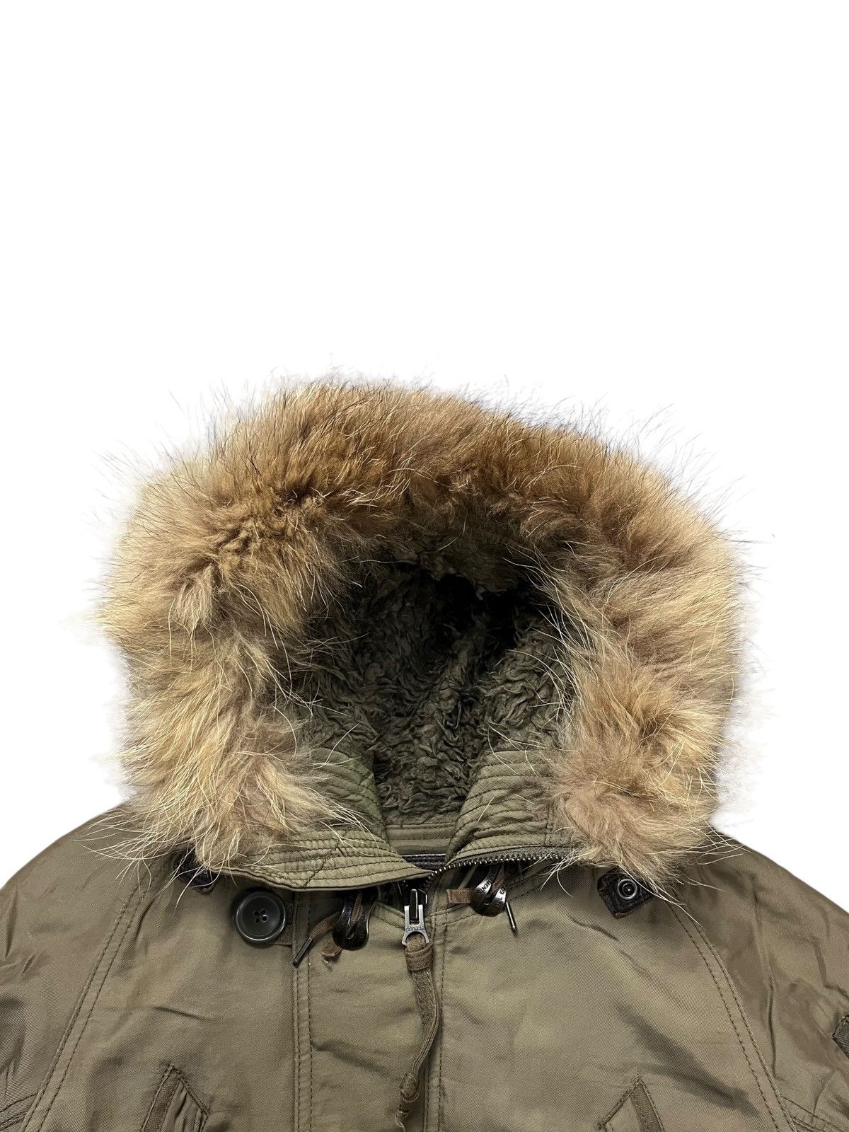 If Six Was Nine 2000s GOA - Fur Hoodie Cyber Cargo Jacket Size US M / EU 48-50 / 2 - 6 Thumbnail