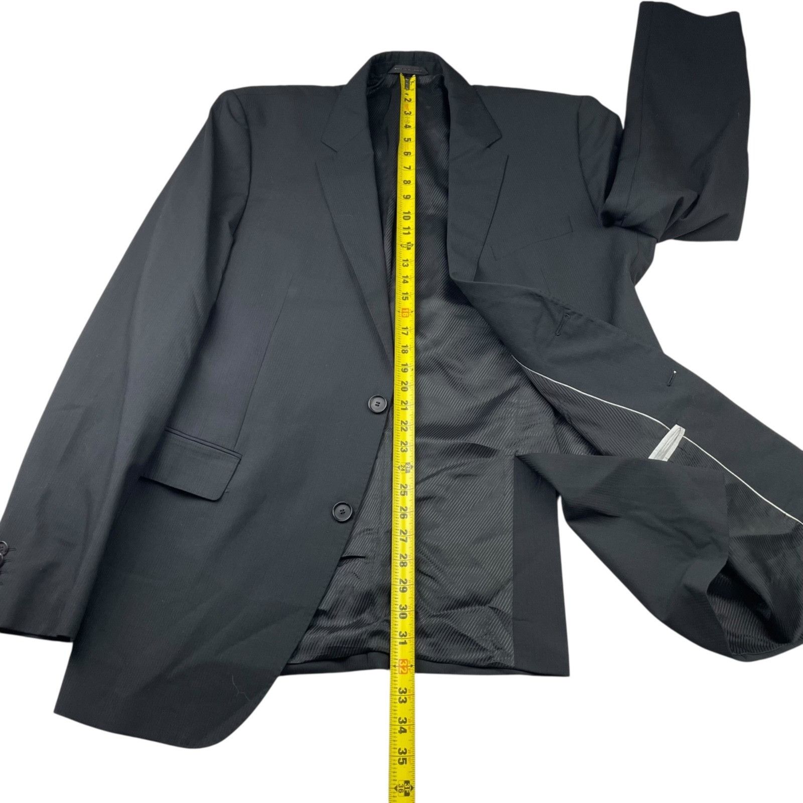 Hugo Boss Hugo Boss Men's James3/Sharp5 100% Wool 2-Button Blazer Blac Size 46L - 9 Thumbnail