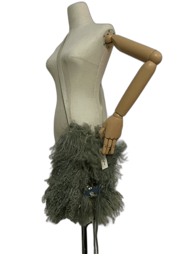 Bottega Veneta Share Spirit Fur Crossbody Bag Green Size ONE SIZE - 1 Thumbnail