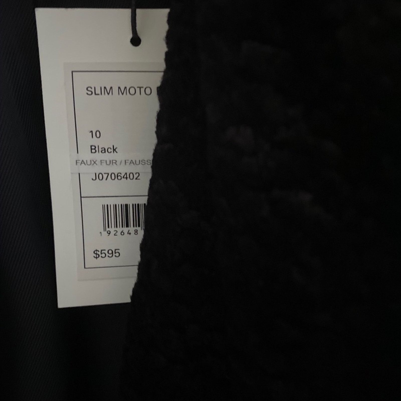 Theory New Theory Faux Fur Slim Moto Jacket Size L / US 10 / IT 46 - 4 Thumbnail