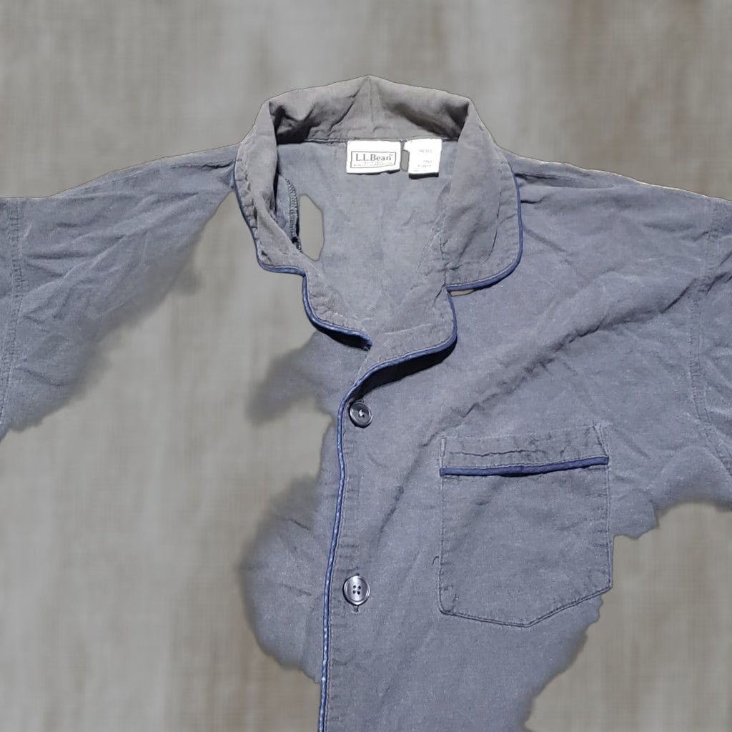 Vintage L.L. Bean Flannel Shirt Gray Chamois Cloth Button Up Men's Large Tall Cotton Outdoor Size US L / EU 52-54 / 3 - 1 Thumbnail