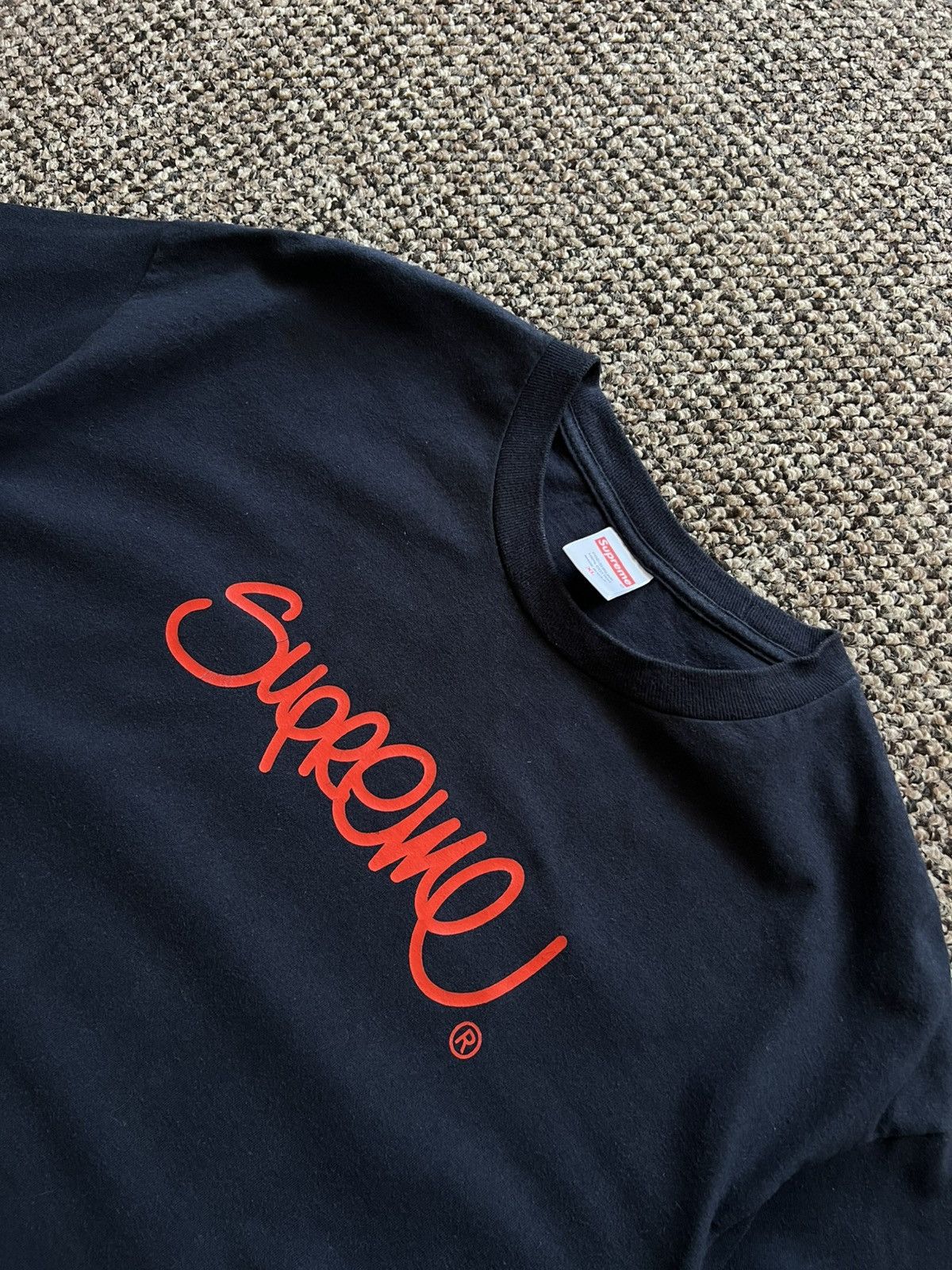 Supreme Supreme Handstyle Tee SS22 Big Logo Hype Size US XL / EU 56 / 4 - 4 Thumbnail