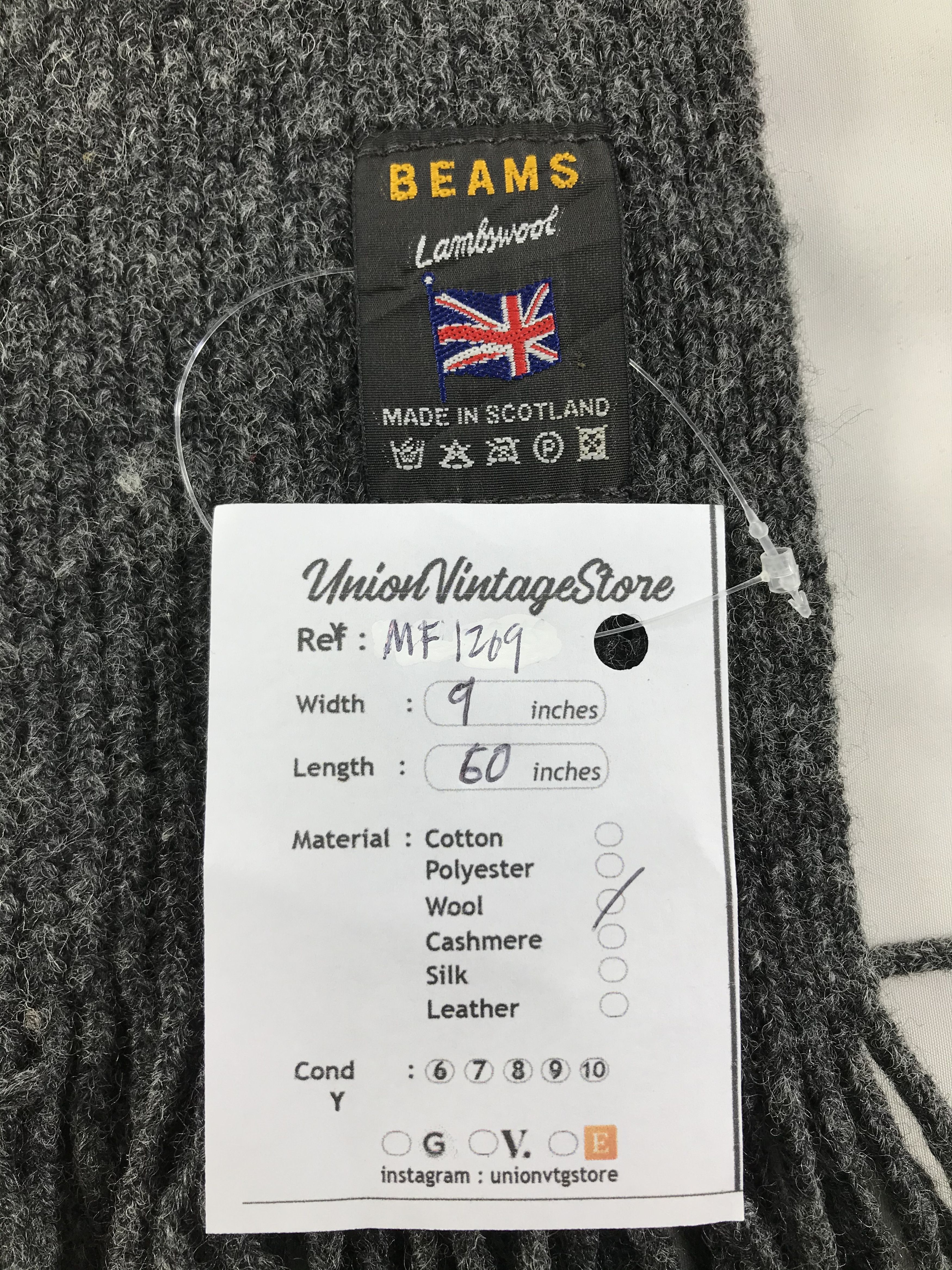 Beams Japan Vintage Beams Scarf/Muffler/Neckwear MF1209 Size ONE SIZE - 5 Thumbnail