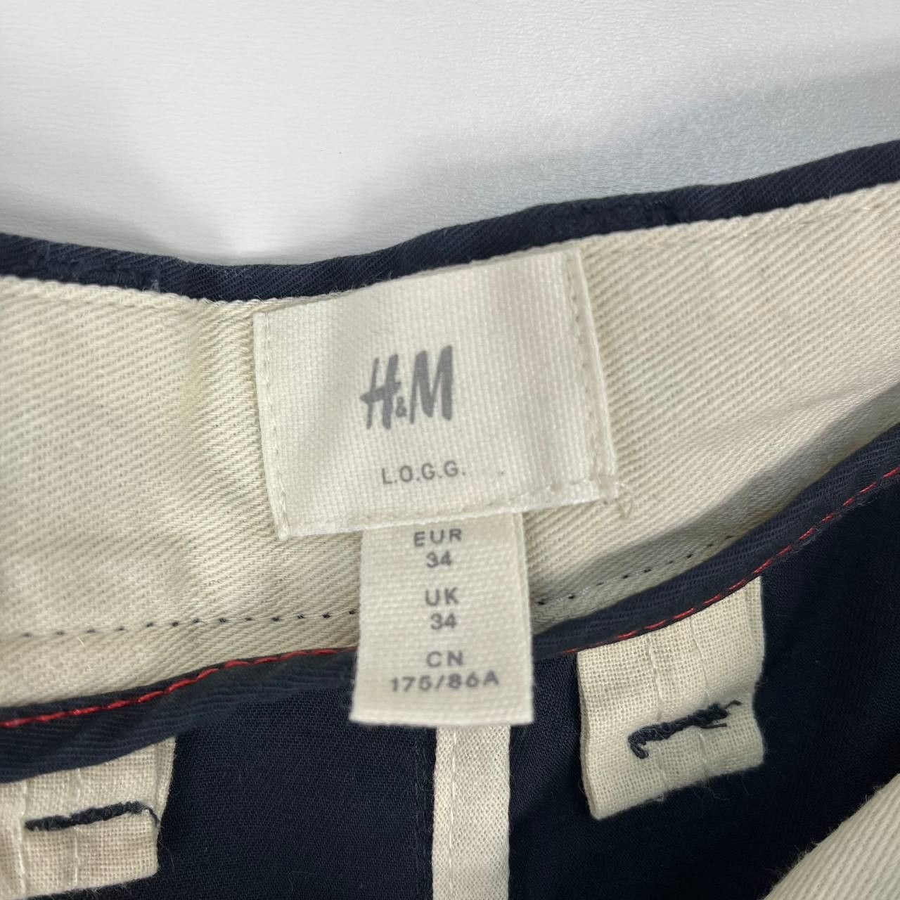 H&M H&M L.O.G.G Men’s Chino Shorts Navy Blue Casual Size 34 Size US 34 / EU 50 - 3 Thumbnail