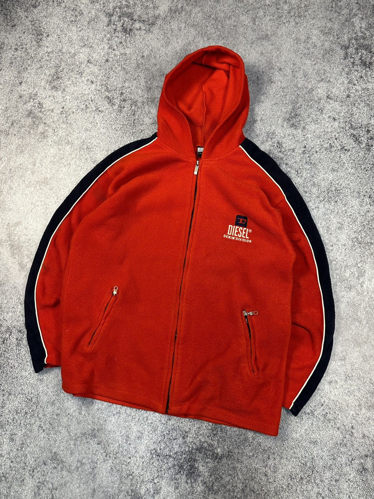 Diesel Y2K Vintage Diesel zip up Hoodie Fleece Avant Garde Rare VTg Size US L / EU 52-54 / 3 - 1 Thumbnail