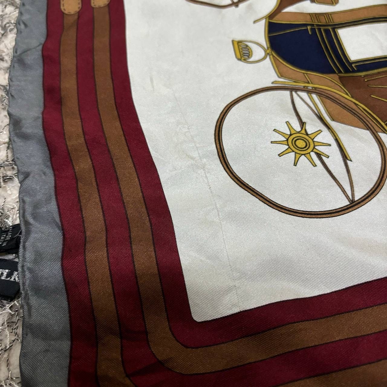 Longchamp Vintage 90s Longchamp Les Voitures a Transformation Scarf Size ONE SIZE - 6 Thumbnail