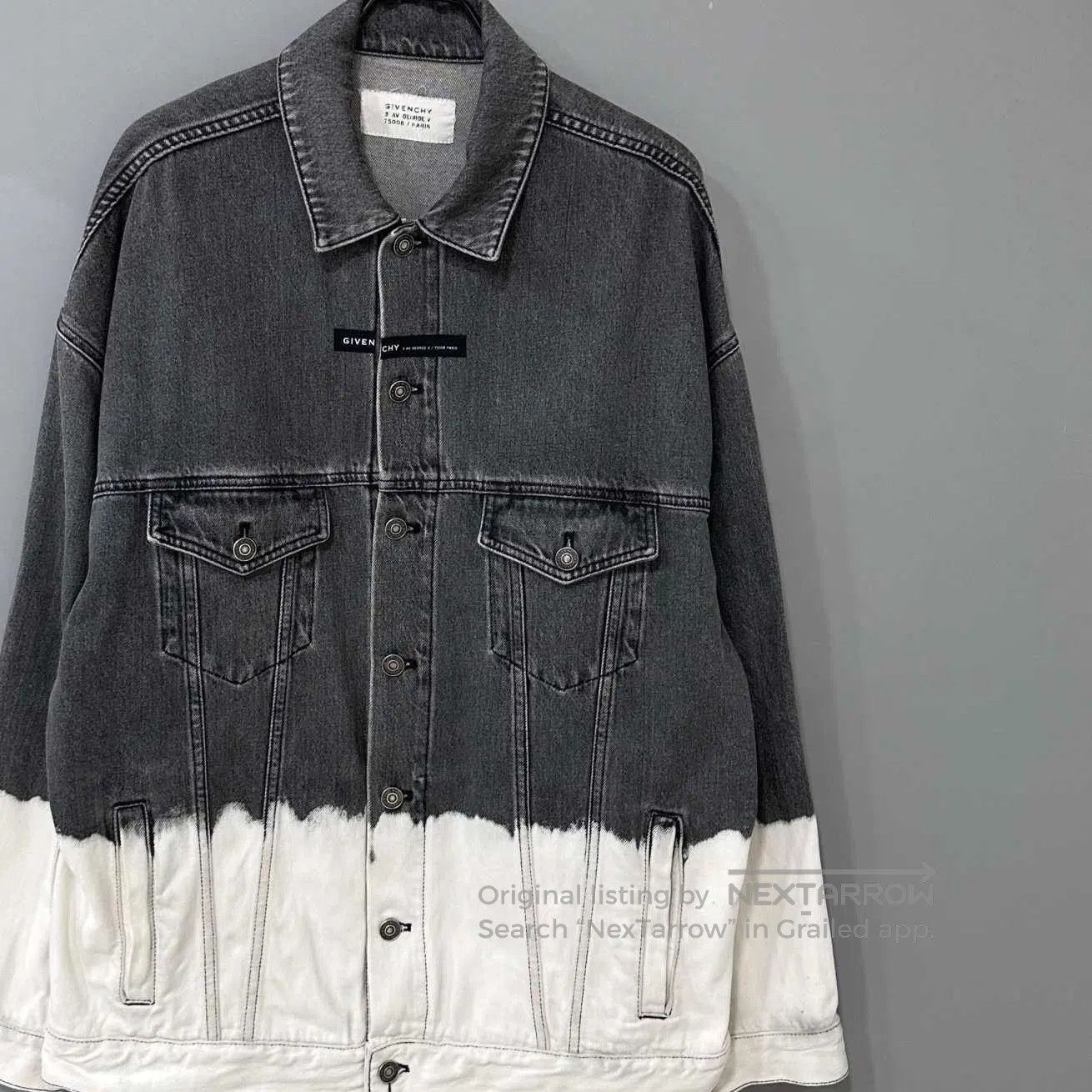 Givenchy Givenchy White Gray Washed Denim Jacket. Size US M / EU 48-50 / 2 - 2 Thumbnail