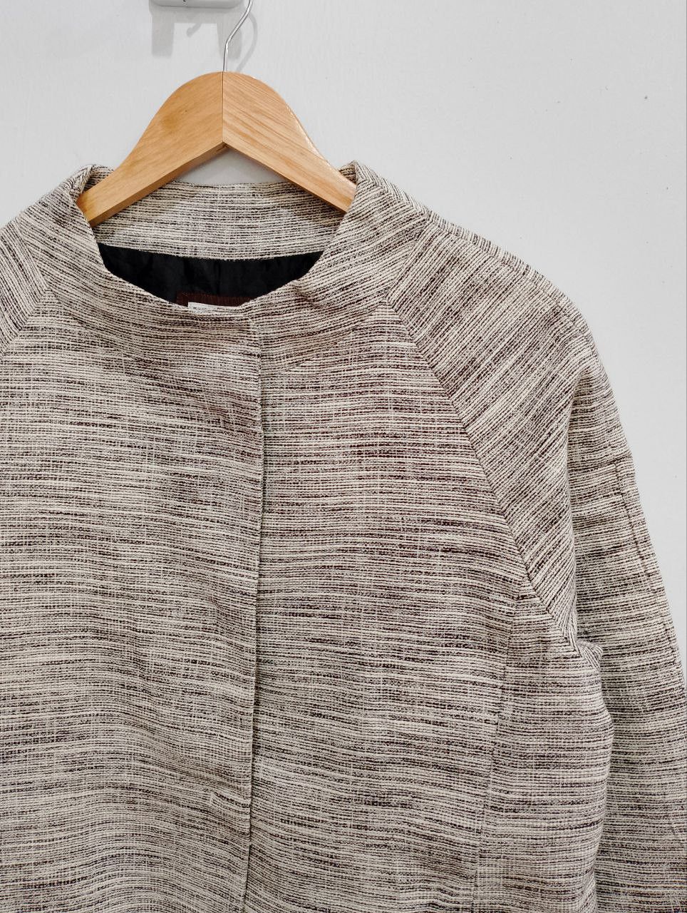 Le Grande Bleu (L.G.B.) BOOGIE WOOGIE Handloomed Grey Crew Jacket Size S / US 4 / IT 40 - 4 Thumbnail