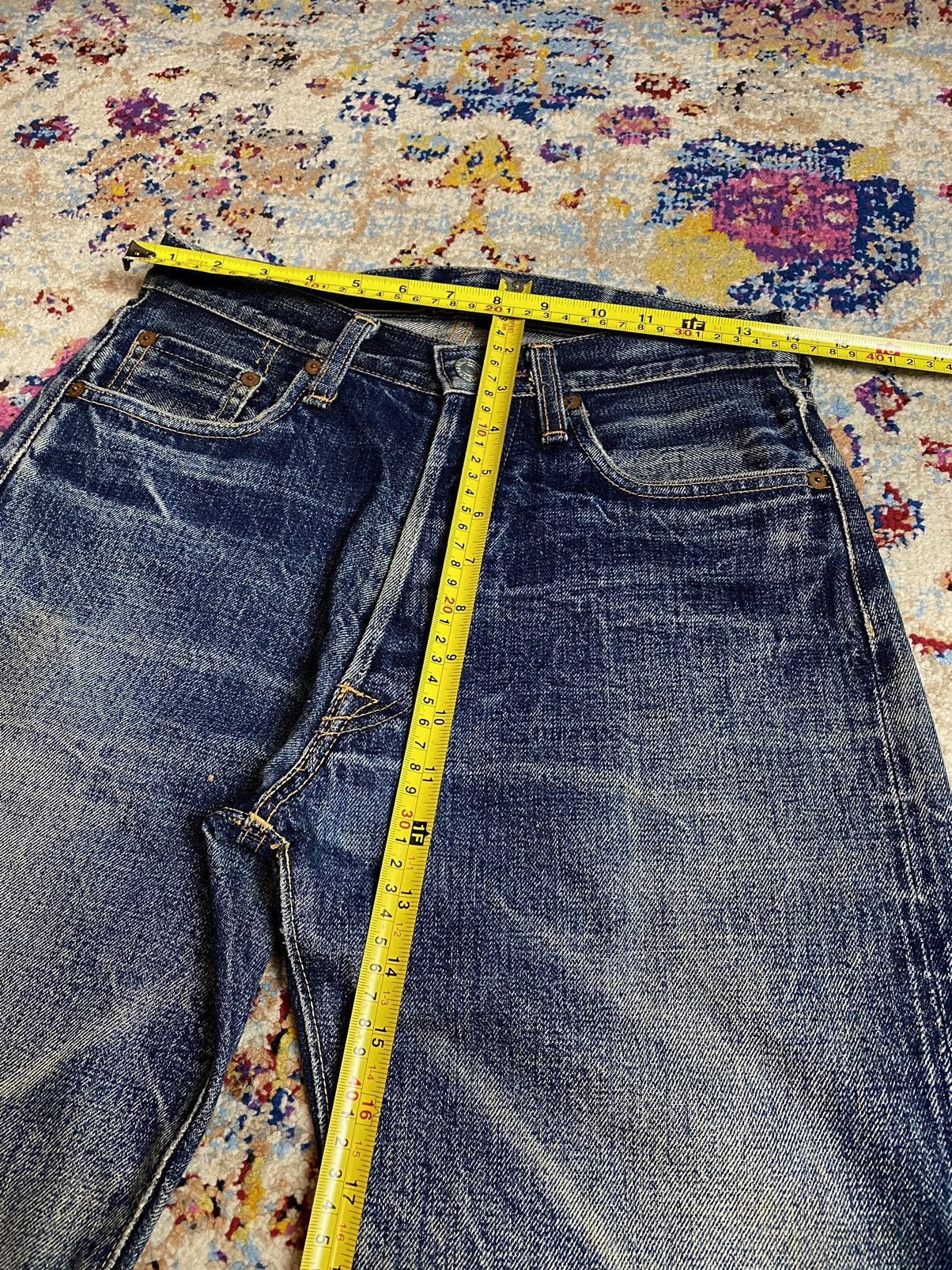 Denime × Vintage 90s Denime Orizzonti WWII 501 Style Hidden Rivette Jeans Size US 28 / EU 44 - 16 Thumbnail