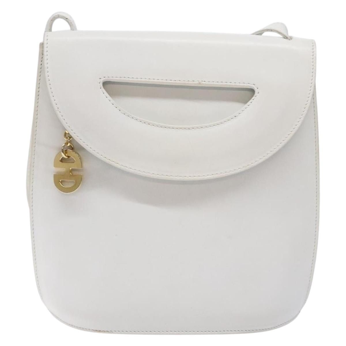 Celine CELINE Shoulder Bag Leather Gold White Size ONE SIZE - 2 Thumbnail