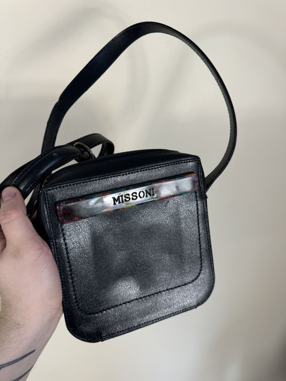 Missoni × Vintage Vintage Missoni Leather Messenger Bag Size ONE SIZE - 2 Thumbnail
