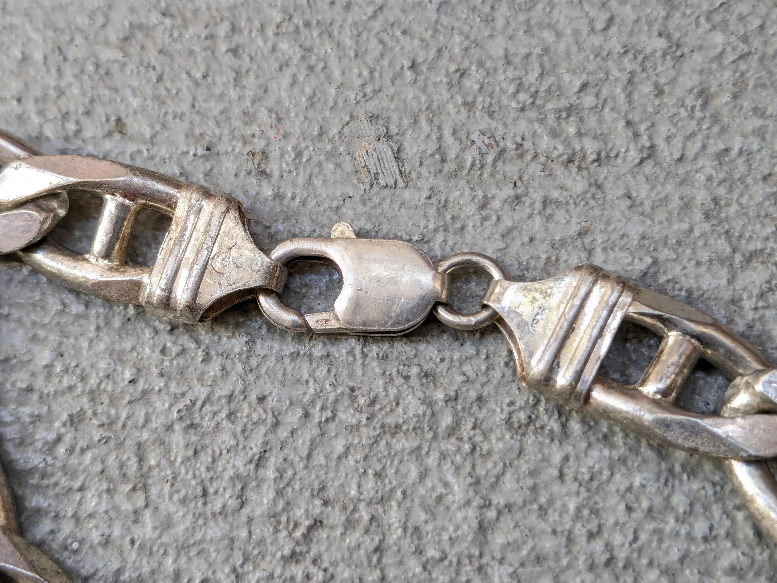 Other Vintage Sterling Silver Mariner Bracelet Chunky Biker Punk Size ONE SIZE - 11 Thumbnail