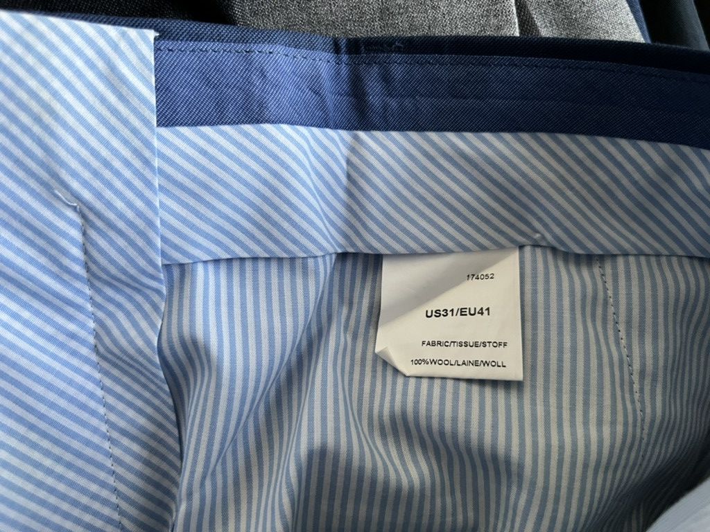 Epaulet Slim Walt Porto Trouser Bright French Blue Size 38R - 4 Thumbnail