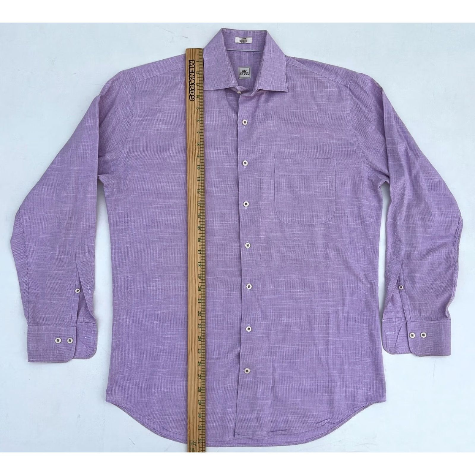 Peter Millar VINTAGE Peter Millar Button-Up Shirt Micro Check Mens Medium Purple Lilac Cotton Short Sleeve? Long Sleeve? Size US M / EU 48-50 / 2 - 6 Thumbnail